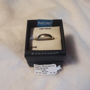 New 10k white gold band sz 10💍
